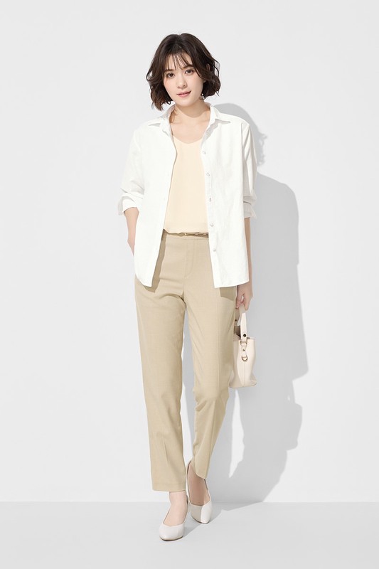 鬆緊腰頭九分褲-女