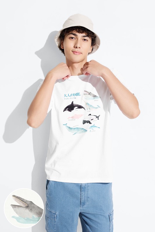 大人的圖鑑印花T恤-02-男