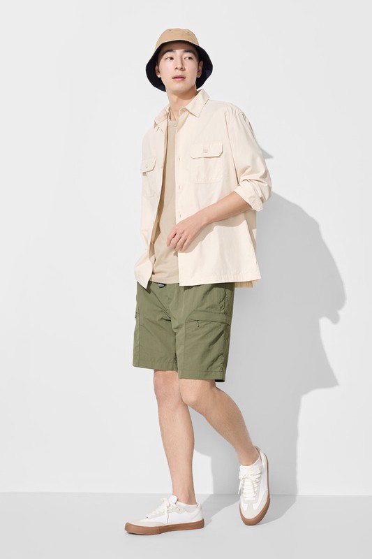 防潑水機能工裝短褲-男