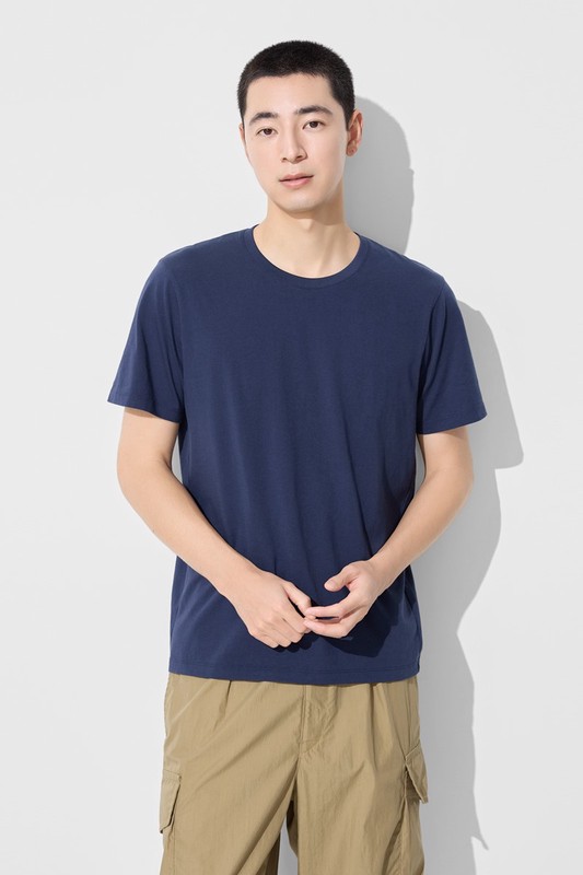 純棉圓領T恤-男