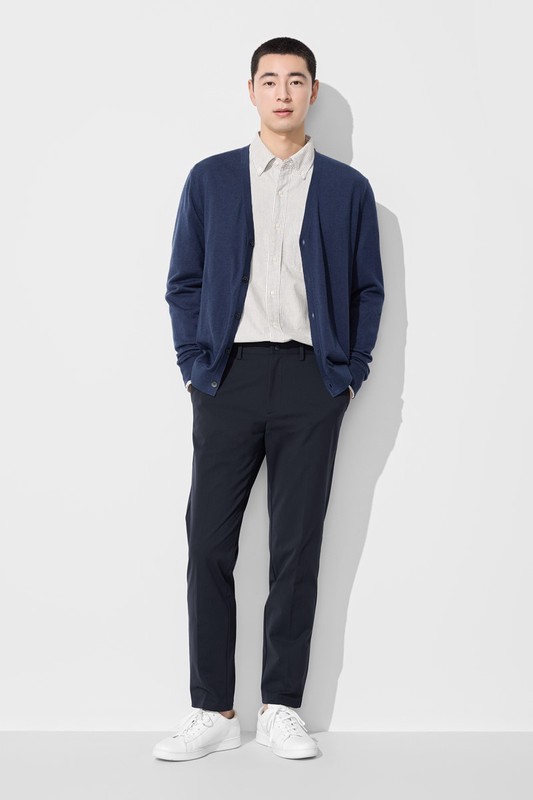 美麗諾羊毛混紡針織外套-男