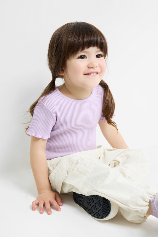 羅紋木耳邊T恤-童