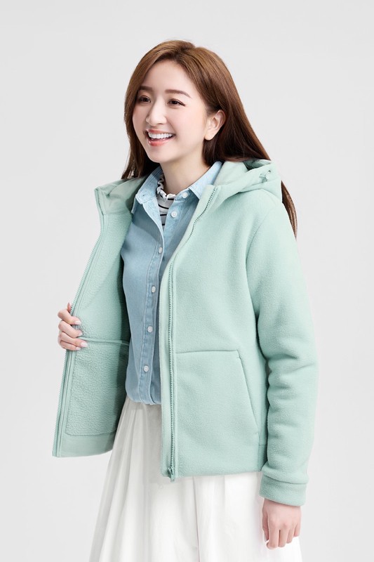 Fleece厚版連帽外套-女