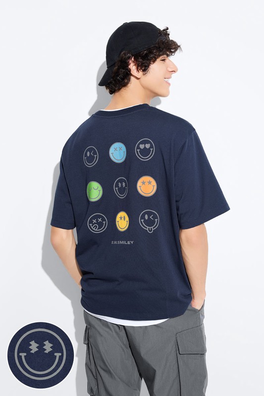 S.W.SMILEY®寬版印花T恤-09-男