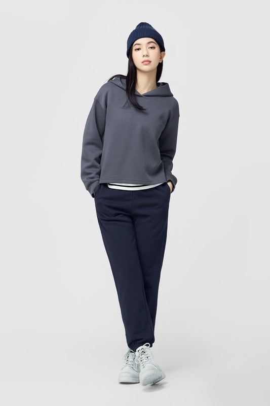 毛圈寬鬆束口長褲-女