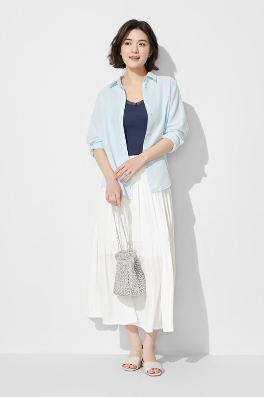 羅紋蕾絲背心-女