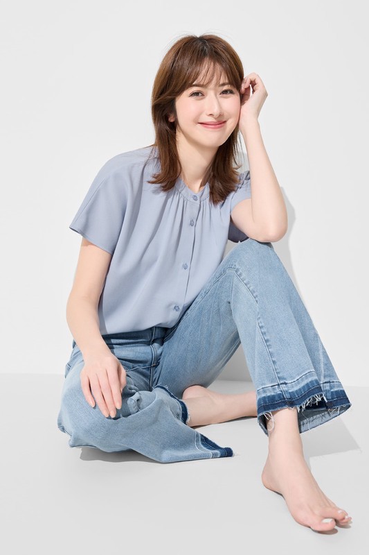 不收邊靴型牛仔褲-女