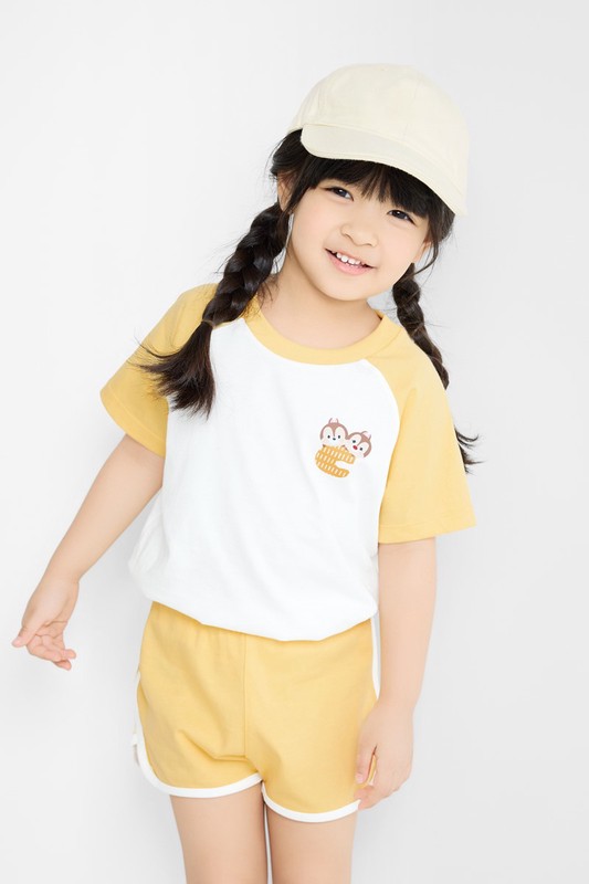 純棉滾邊鬆緊短褲-童