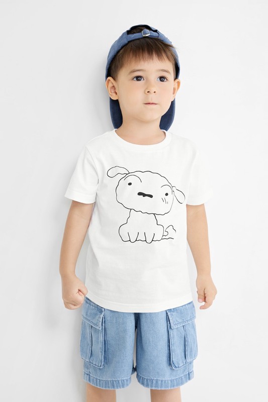 蠟筆小新印花T恤-01-童