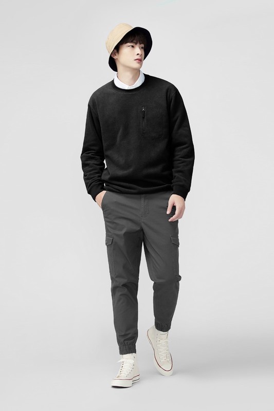 Fleece口袋休閒上衣-男