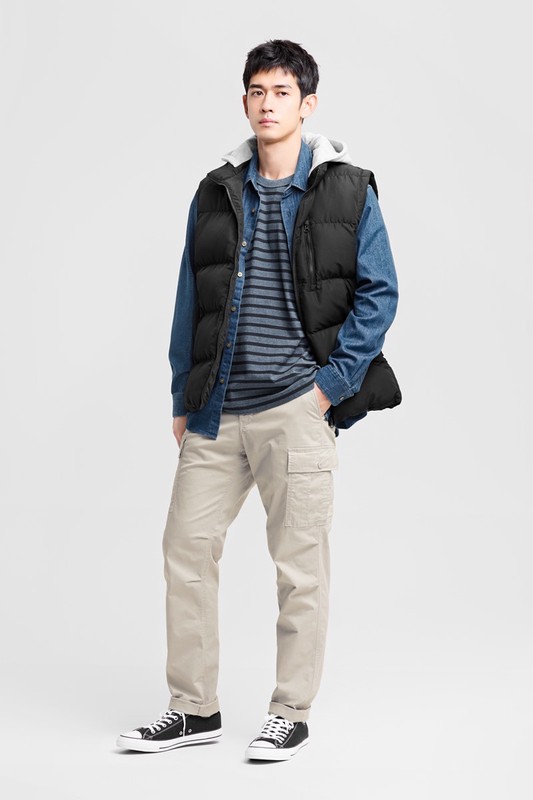 棉質直筒工裝長褲-男