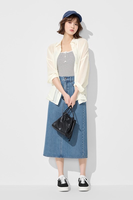 Bra條紋蕾絲細肩帶背心-女