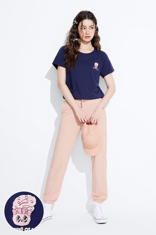 艾絲樂小兔電繡T恤-05-女