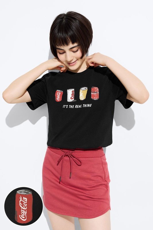 可口可樂厚版印花T恤-15-女