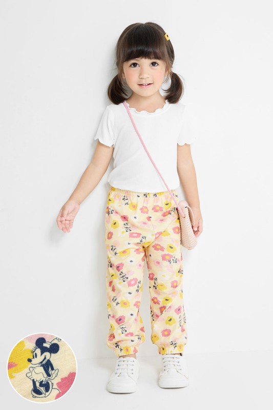 迪士尼系列竹節棉束口褲-童