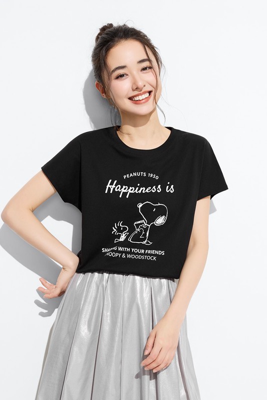 史努比系列連袖印花T恤-19-女