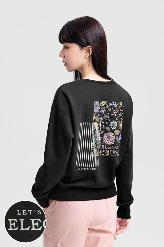 花卉刷毛印花圓領衫-02-女