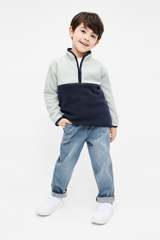 彈性牛仔錐形褲-童