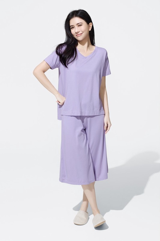 莫代爾七分褲家居套裝-女