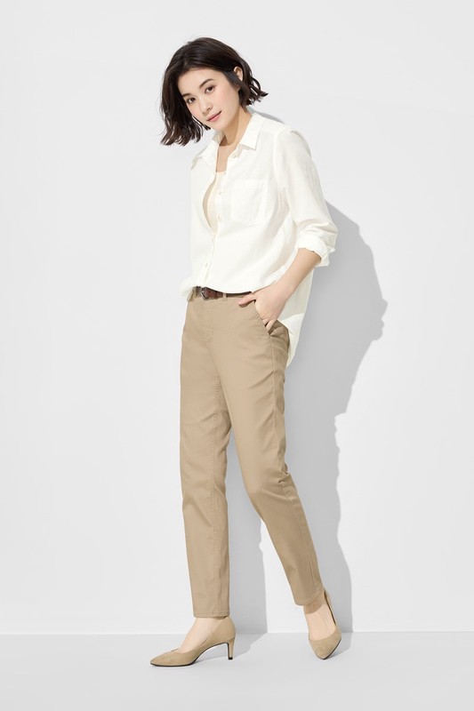 棉麻長版襯衫-女