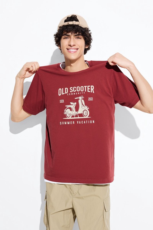 摩托車印花T恤-02-男