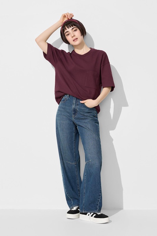 粗紡寬版口袋T恤-男