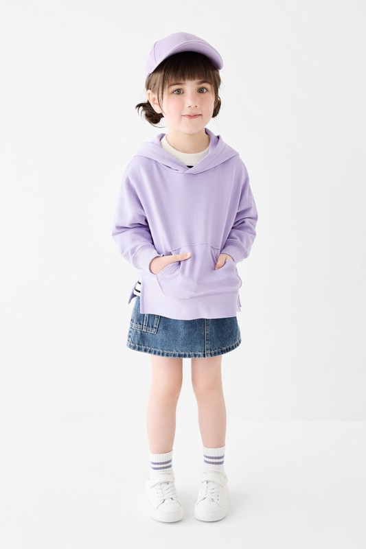毛圈寬版連帽衫-童