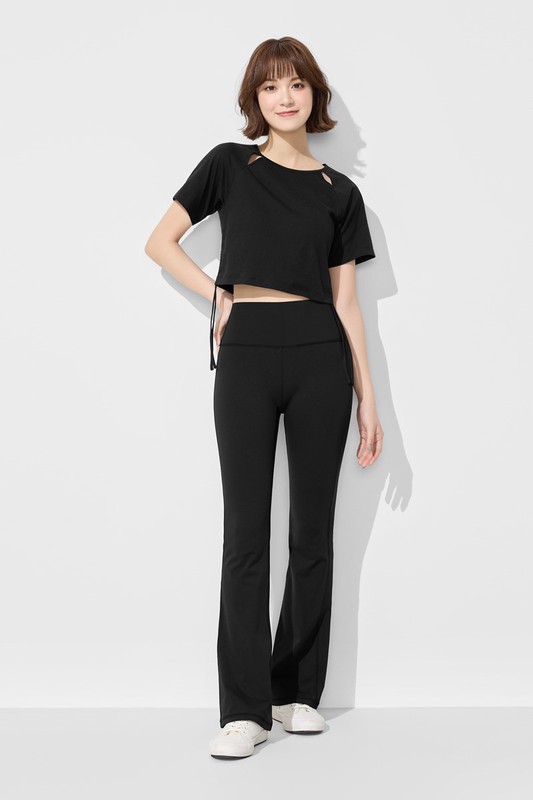 運動輕度支撐喇叭褲-女