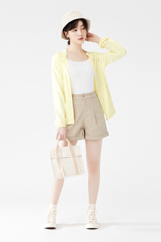 多色牛仔短褲-女