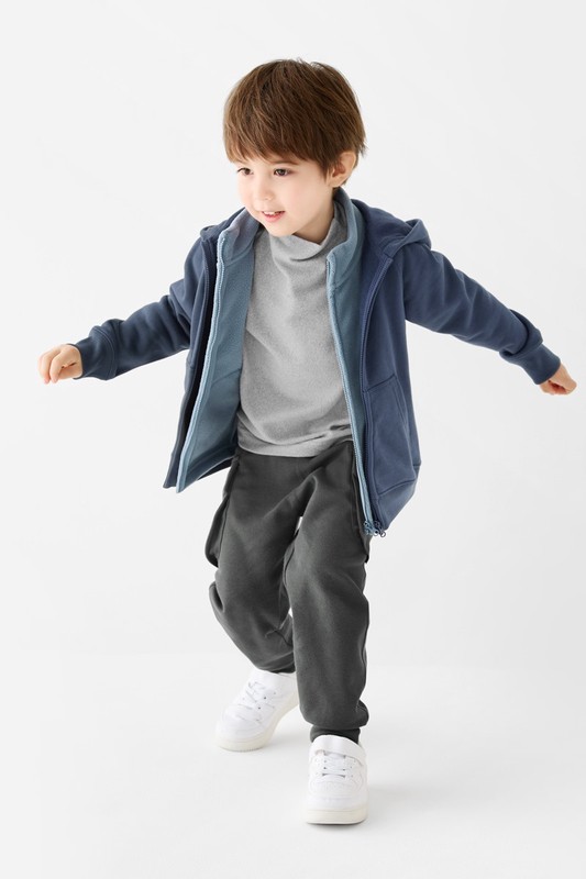 棉質羅紋口袋長褲-童