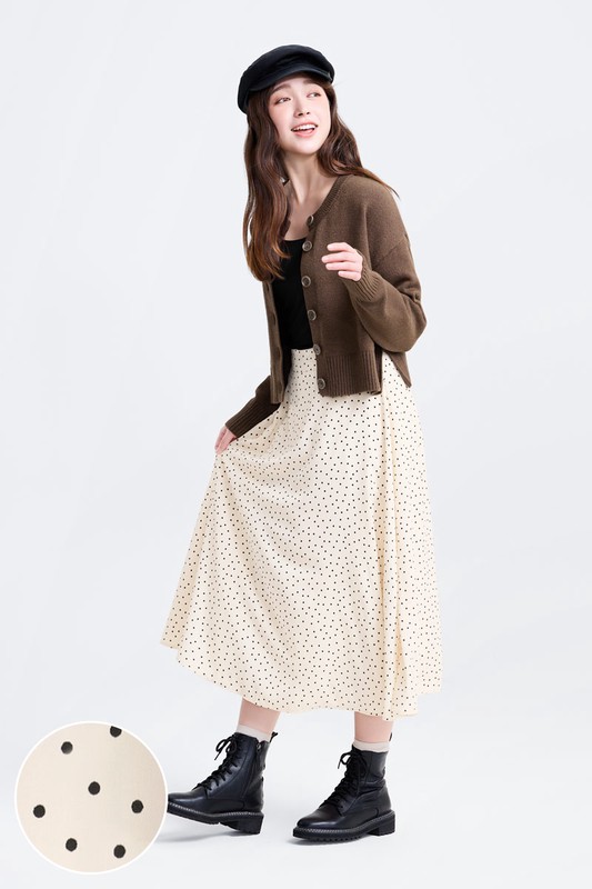 輕柔點點印花長裙-女