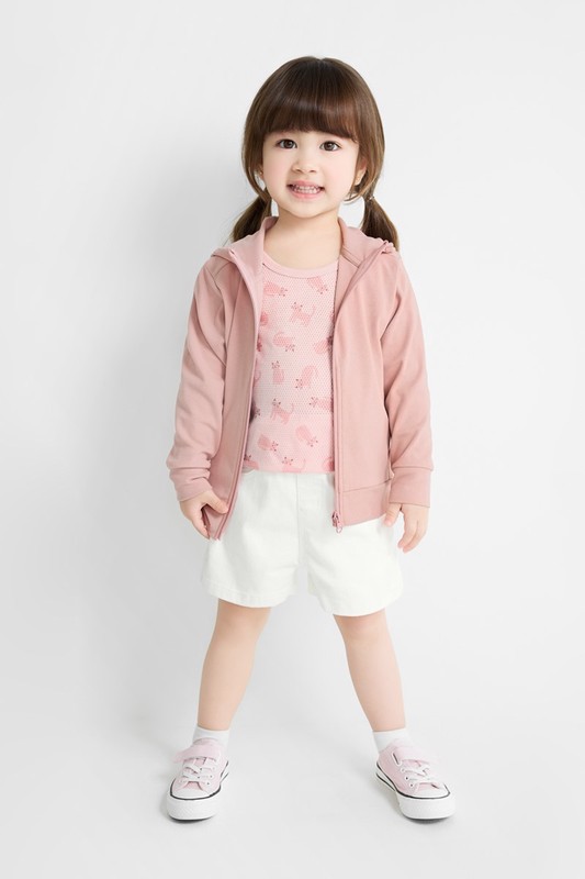 多色牛仔短褲-童