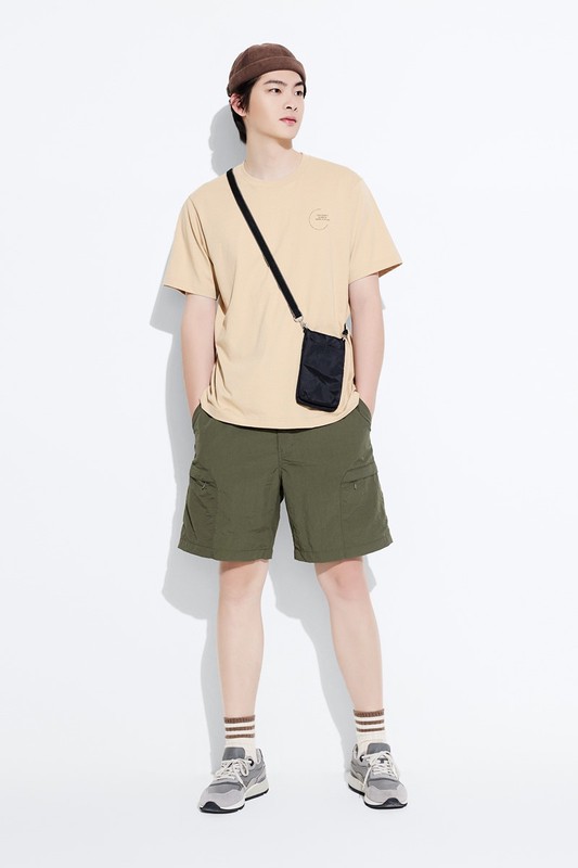 防潑水機能工裝短褲-男