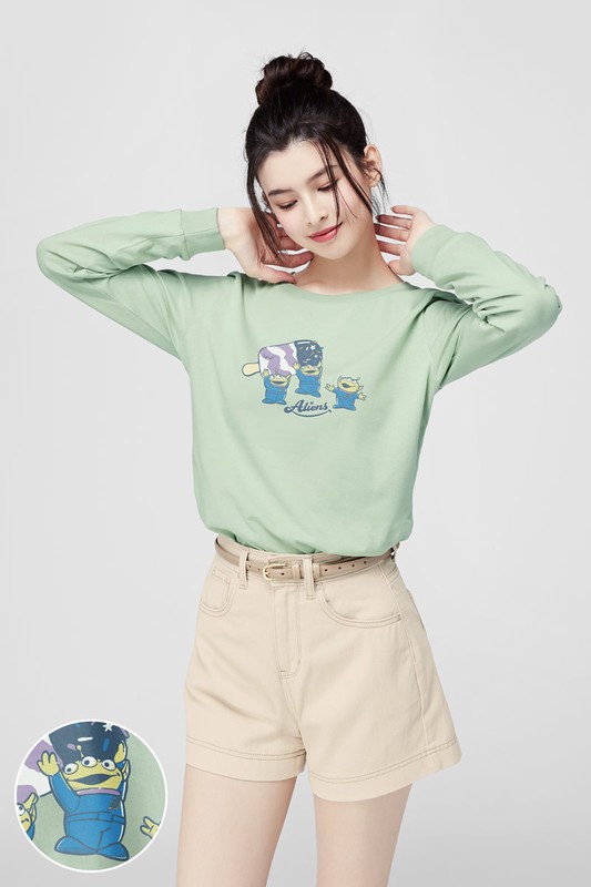 皮克斯系列長袖印花T恤-01-女