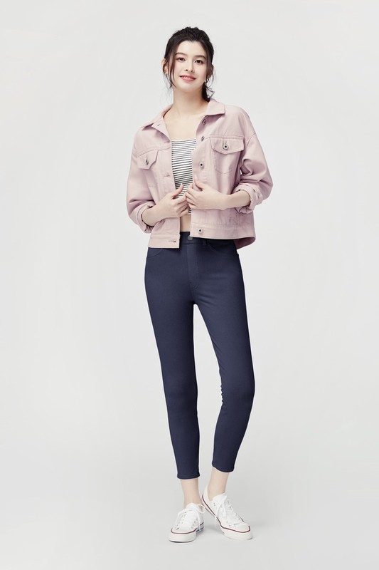 針織多色九分緊身褲-女