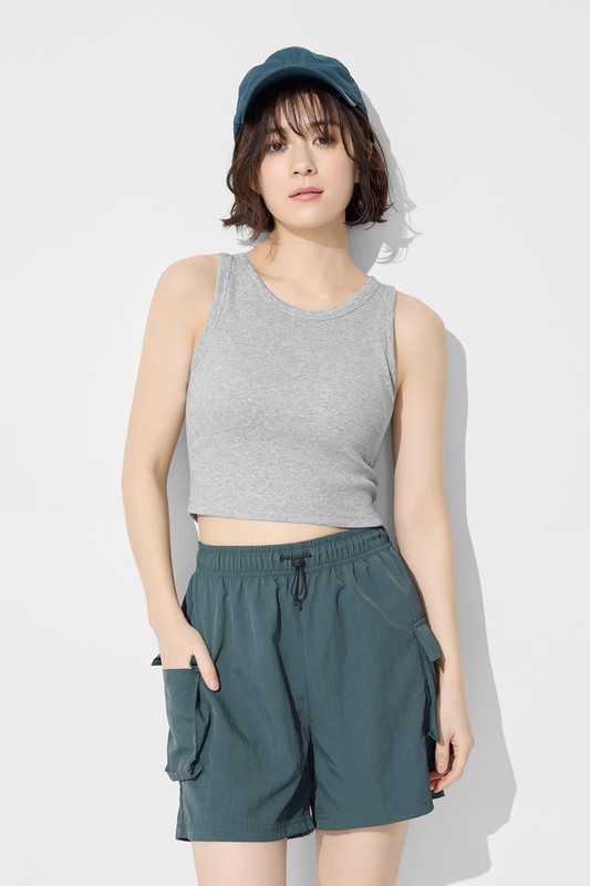 輕便工裝短褲-女