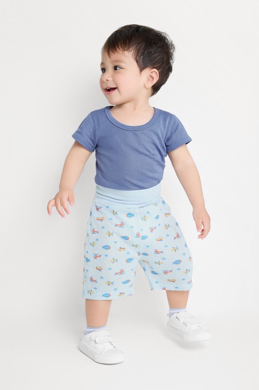 純棉網眼印花T恤(2入)-Baby