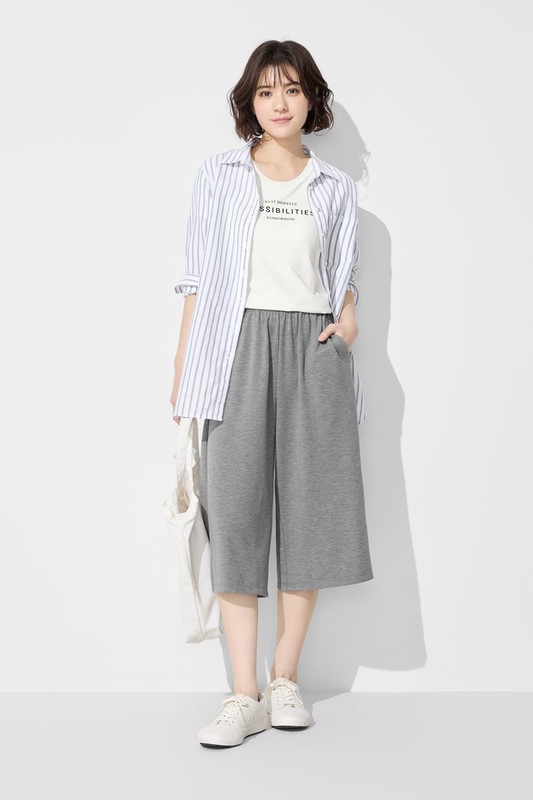 輕柔彈性休閒七分褲-女