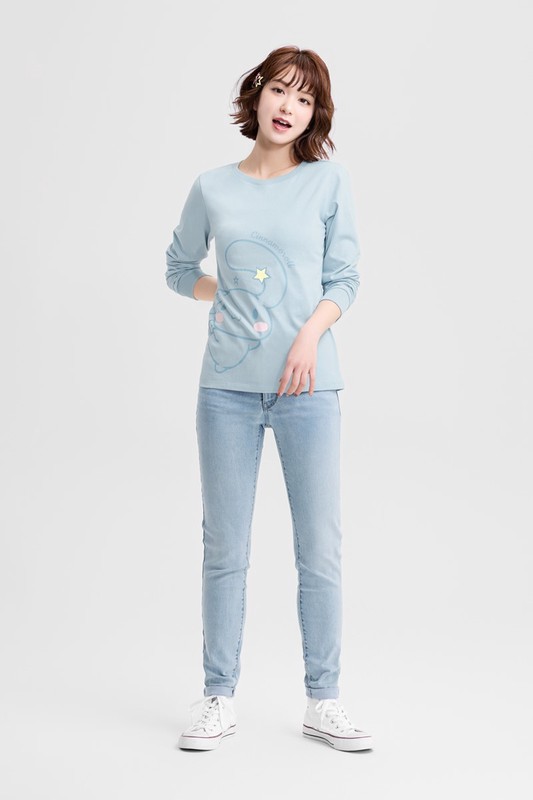 三麗鷗長袖印花T恤-02-女