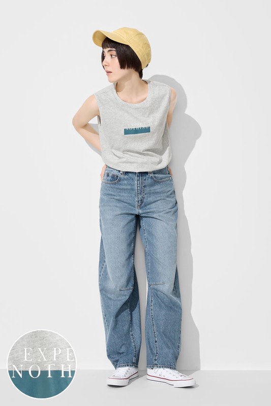 純棉文字印花背心-女