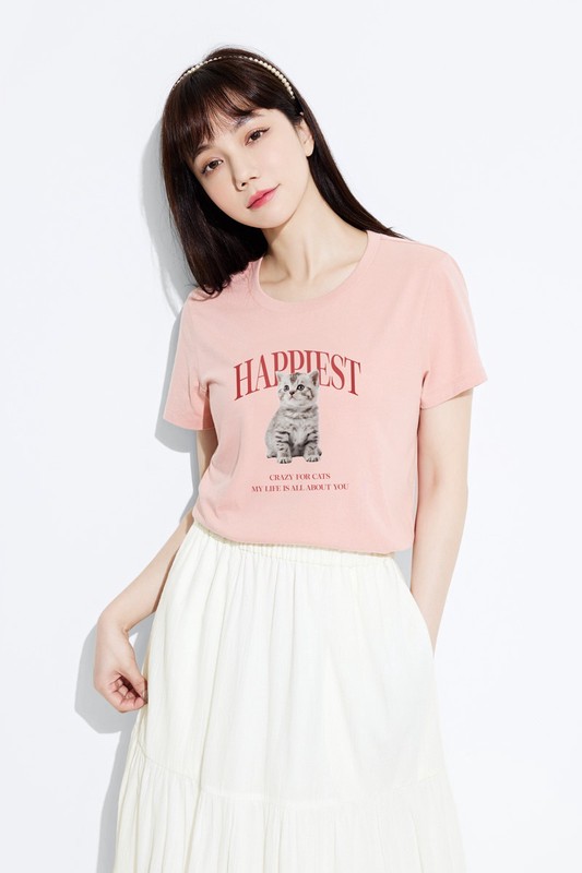動物印花T恤-女