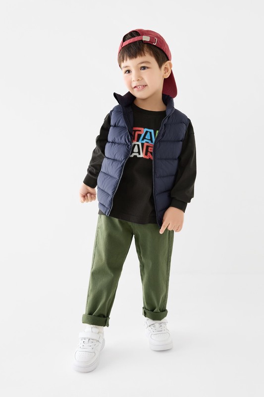 STAR WARS系列寬版長袖印花T恤-01-童