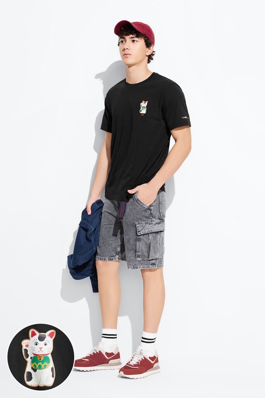 大人的圖鑑印花T恤-01-男