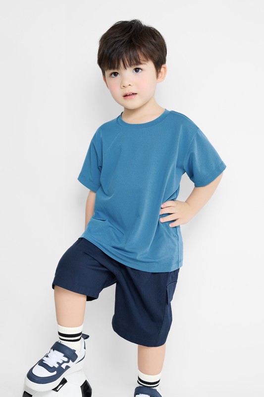 吸排網眼短袖T恤-童