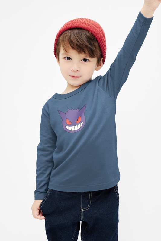 寶可夢長袖印花T恤-01-童