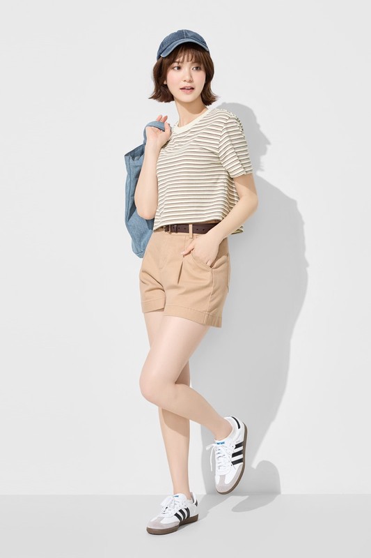 多色牛仔短褲-女