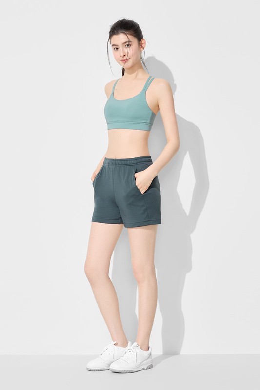 運動中度支撐交叉細肩帶Bra背心-女