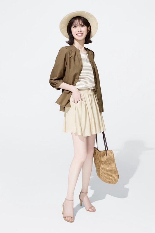 棉麻七分袖襯衫-女