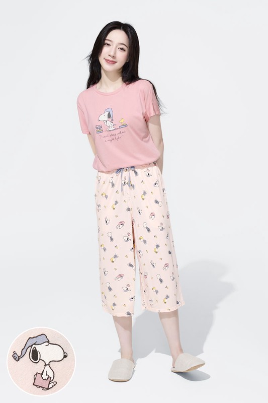 史努比系列莫代爾七分褲家居套裝-女
