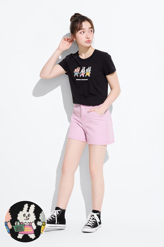 Bunni Konbiny印花T恤-02-女